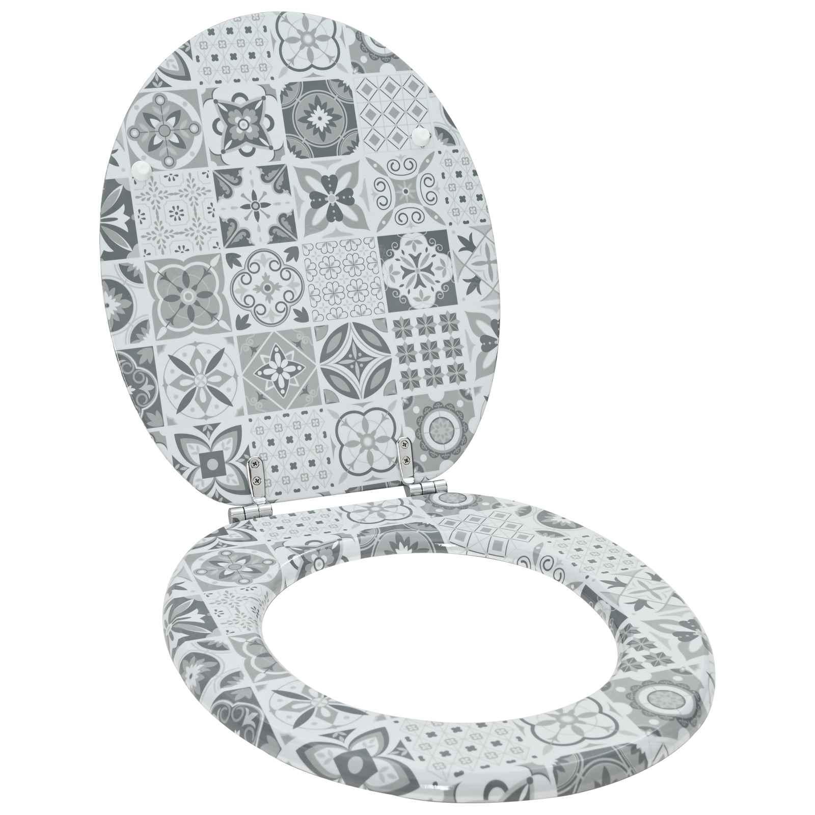 Toilet sæde Grå 43,8 x 37,8 cm MDF plade