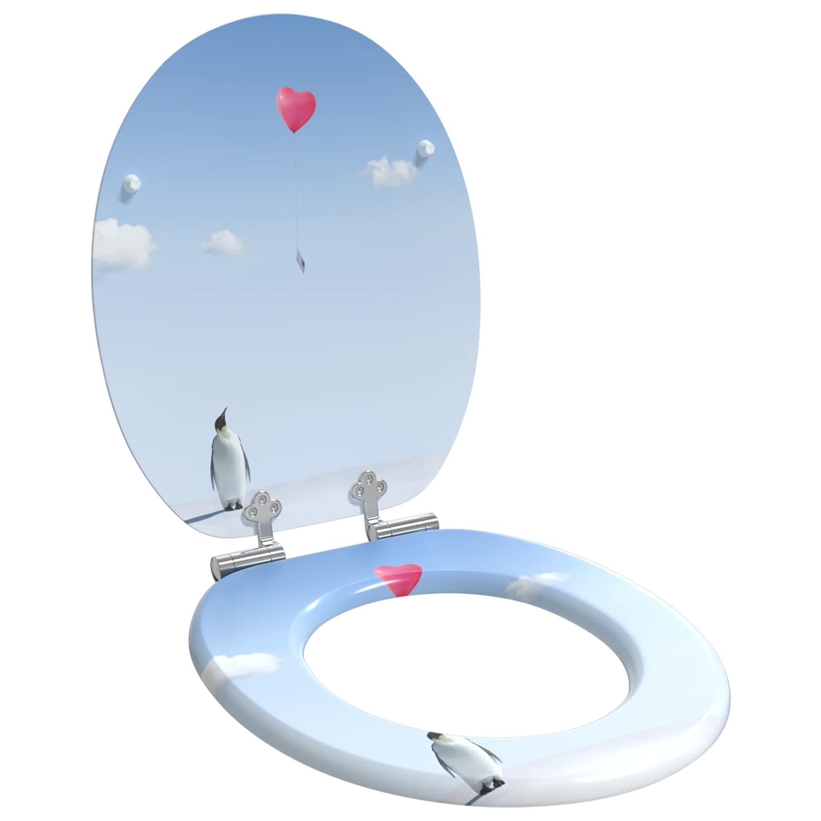Toilet sæde Blå 43,8 x 37,8 cm MDF plade