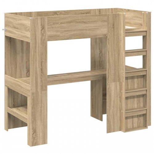 Loft Sengestel med Skrivebord Sonoma eg 90 x 200 cm