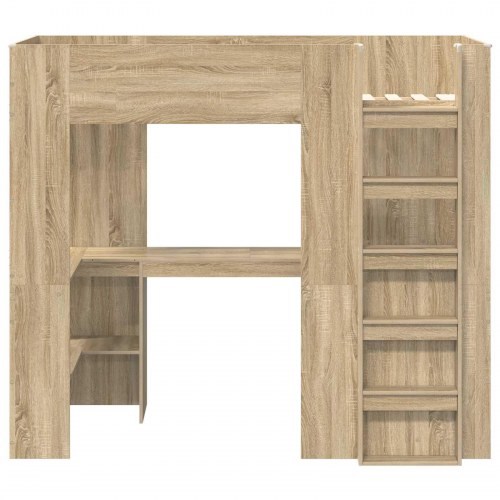 Loft Sengestel med Skrivebord Sonoma eg 90 x 200 cm