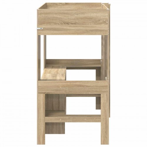 Loft Sengestel med Skrivebord Sonoma eg 90 x 200 cm