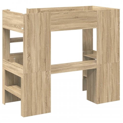 Loft Sengestel med Skrivebord Sonoma eg 90 x 200 cm