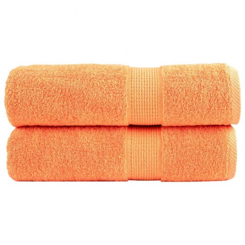 Premium badehåndklæder SOLUND 2 stk. orange 100 x 150 cm 600 gsm