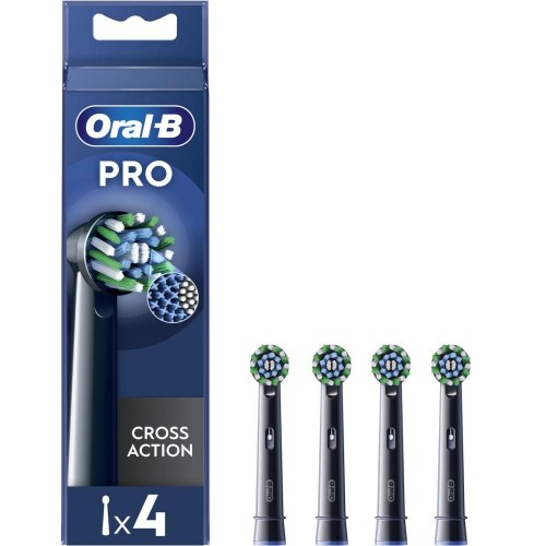 Oral-B Pro Cross Action børstehoveder – sort (4 stk)