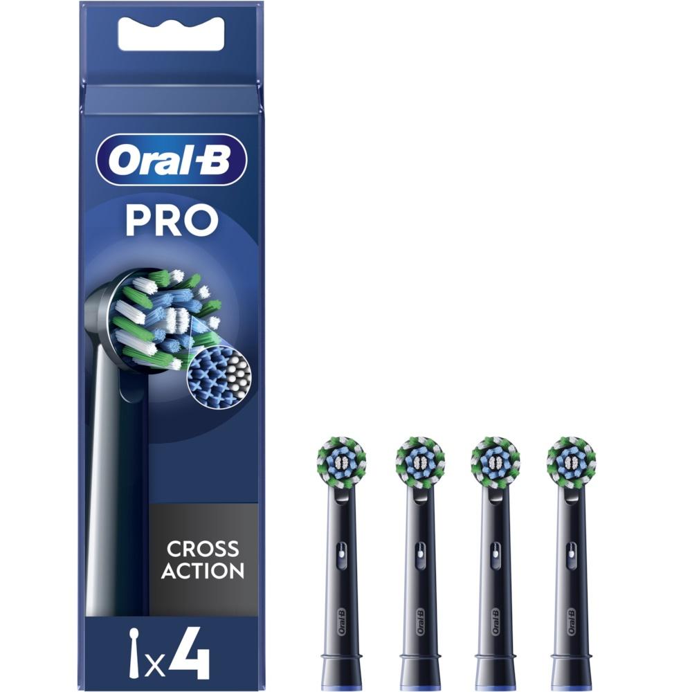 Oral-B Pro Cross Action børstehoveder – sort (4 stk)