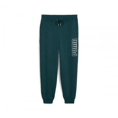 Puma Maximal Metallic Sweatpants - grønne joggingbukser til damer, L