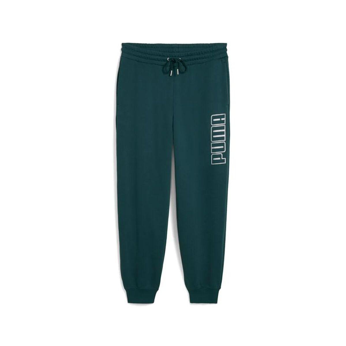 Puma Maximal Metallic Sweatpants - grønne joggingbukser til damer, L
