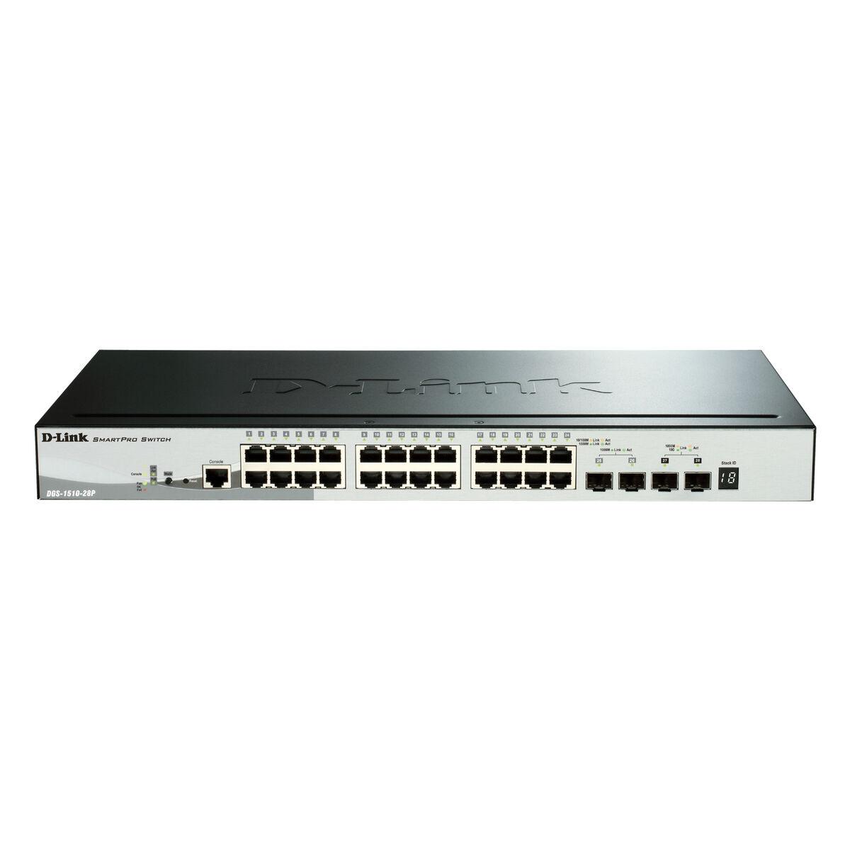 D-Link DGS-1510-28P/E gigabit PoE switch - 24 porte, SFP/SFP+ billede