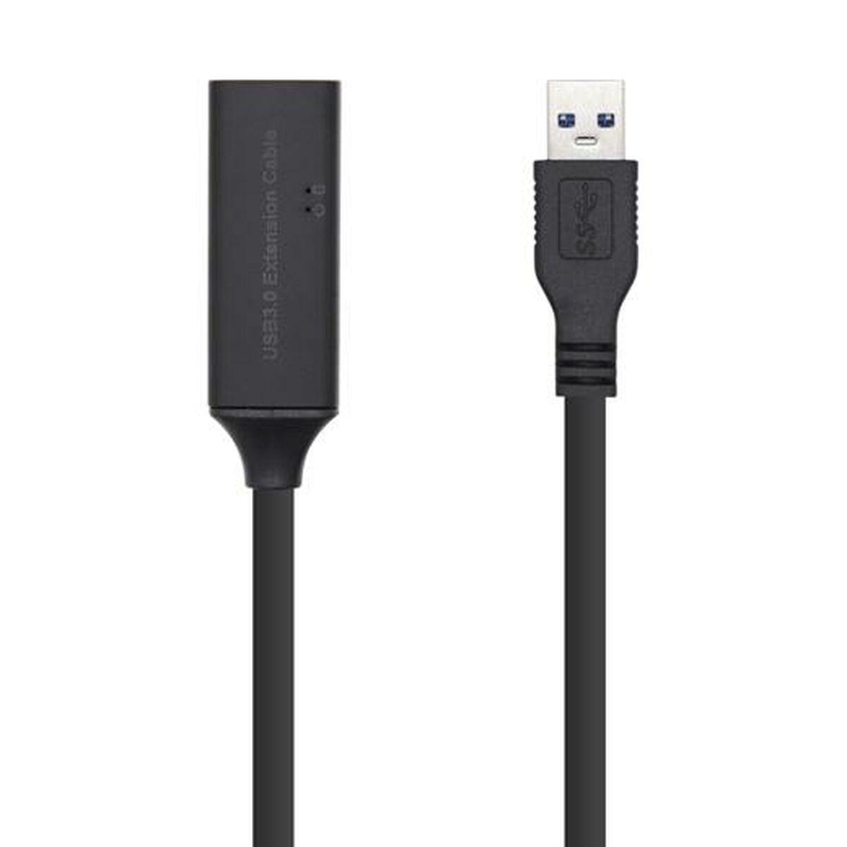Aisens A105-0408 USB 3.0 forlængerkabel - 10 m, sort