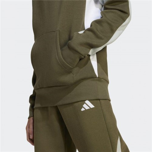 Adidas hættetrøje til børn - Cb Fl Hd, mørkegrøn, 11-12 år