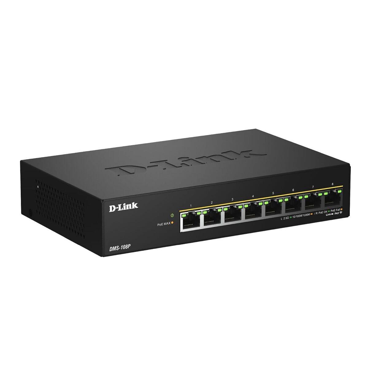 D-Link DMS 108P Switch 8-porte 2.5 Gigabit Ethernet PoE+