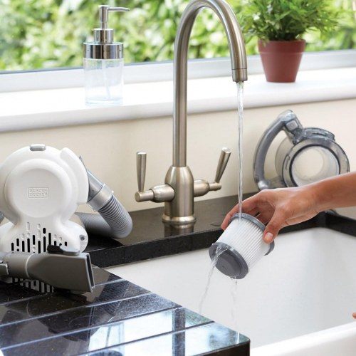 Black & Decker PD1820L-QW håndstøvsuger - krom, poseløs, 18 V