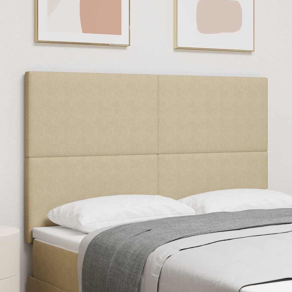 LED sengegavl med LED -strimmellys Grågrøn 160 cm Polyester