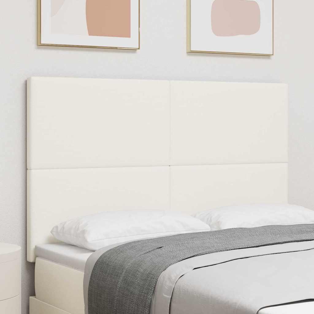 LED sengegavl med LED -strimmellys Creme 144 cm Polyester