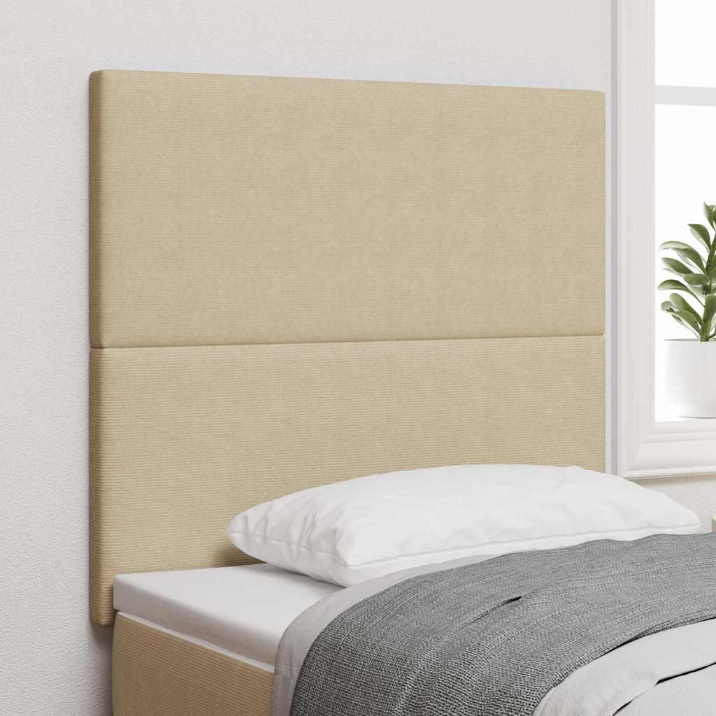 LED sengegavl med LED -strimmellys Grågrøn 80 cm Polyester