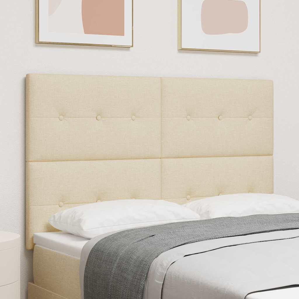 Hovedgærde med hovedgærde Creme 160 cm Faux læder
