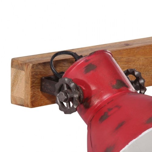 Væglampe med 2 skærme 45 x 25 cm E27 - patineret rød