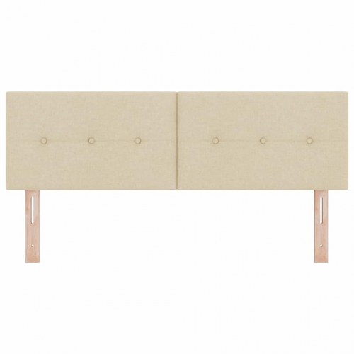 Sengegavl højdejusterbar 160 cm - creme stof