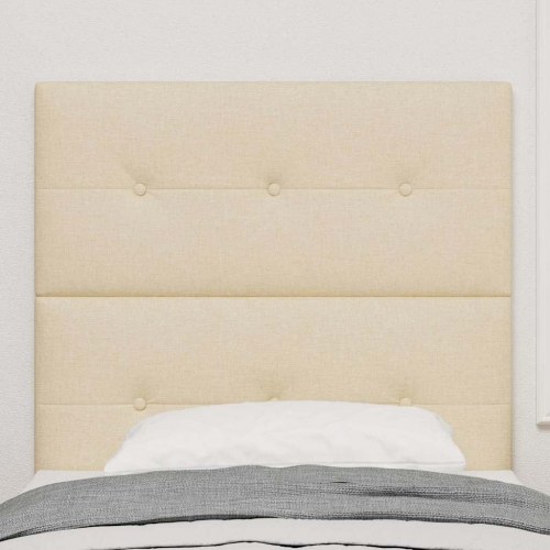 Sengegavl i stof 80 cm - creme
