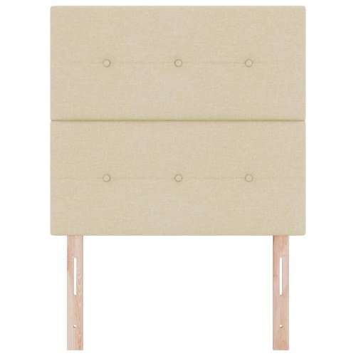 Sengegavl i stof 80 cm - creme