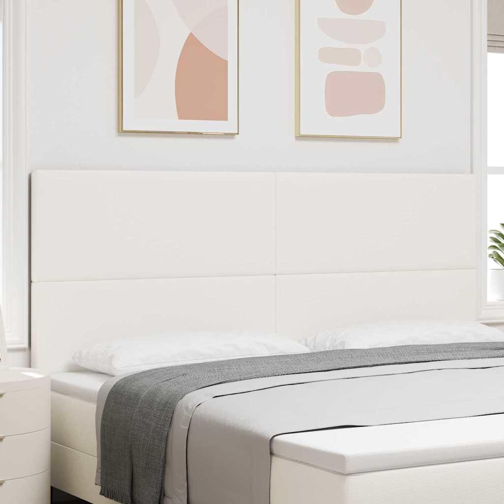 Hovedgærde med hovedgærde Creme 200 cm Faux læder