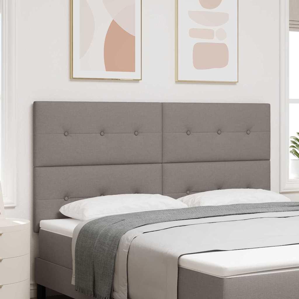 LED sengegavl med LED -strimmellys GrÃ¥brun 180 cm Polyester