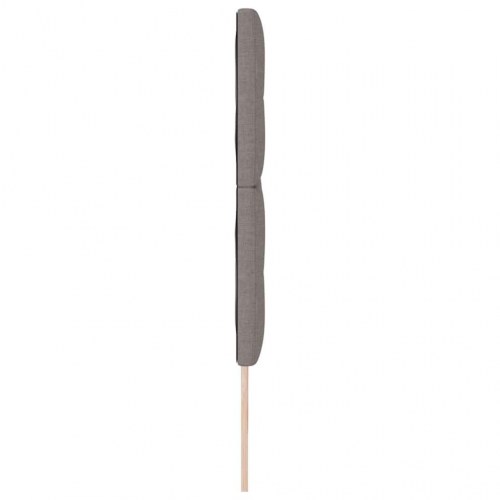 LED-sengegavl i stof - gråbrun, 180 cm
