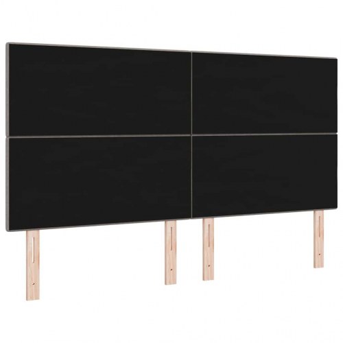 LED-sengegavl i stof - gråbrun, 180 cm