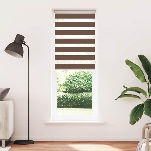 Zebragardin - brun 75×230 cm, stofbredde 70,9 cm, polyester