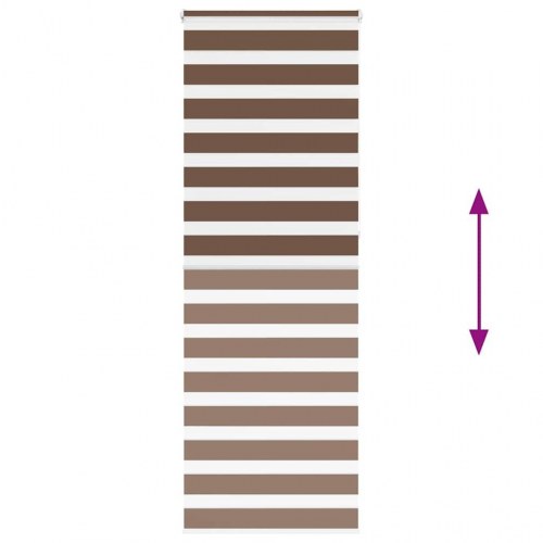 Zebragardin - brun 75×230 cm, stofbredde 70,9 cm, polyester