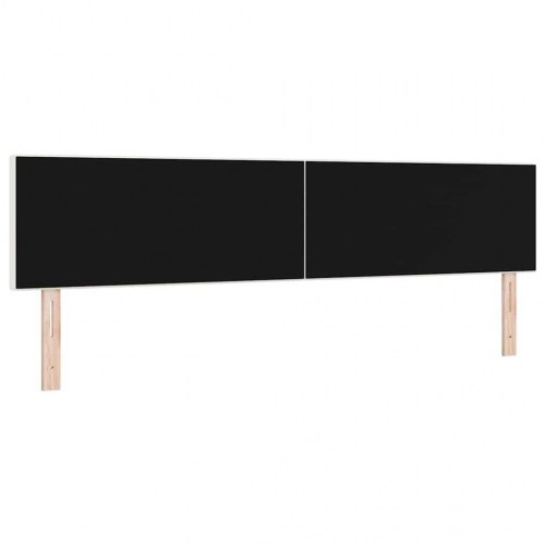 LED-sengegavl med RGB LED-lys - creme, 200 cm, velourstof
