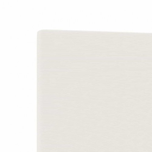 LED-sengegavl med RGB LED-lys - creme, 200 cm, velourstof