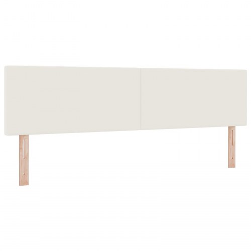 LED sengegavl med RGB-lys - creme velour, 180 cm