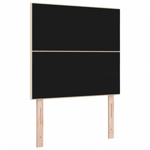 LED-sengegavl med RGB LED-lys - creme, 80 cm