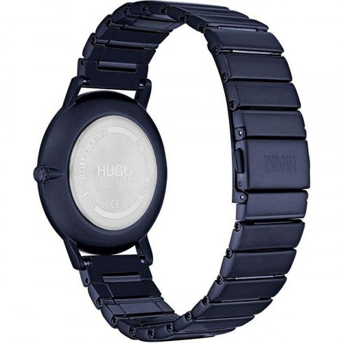 Hugo Boss herreur - blå urskive og lænke i rustfrit stål