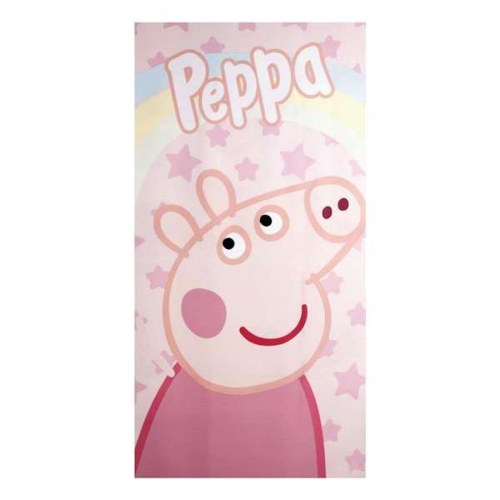 Peppa Pig strandhåndklæde - lyserød 70 × 140 cm mikrofiber