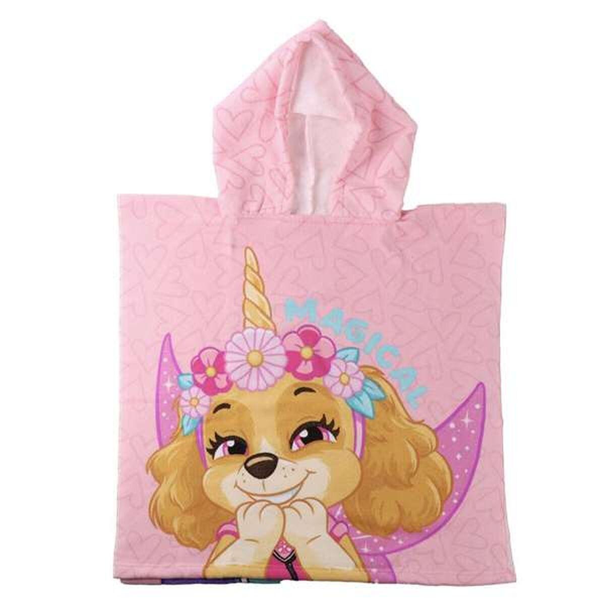 The Paw Patrol poncho-håndklæde med hætte - pink 55 × 77 cm