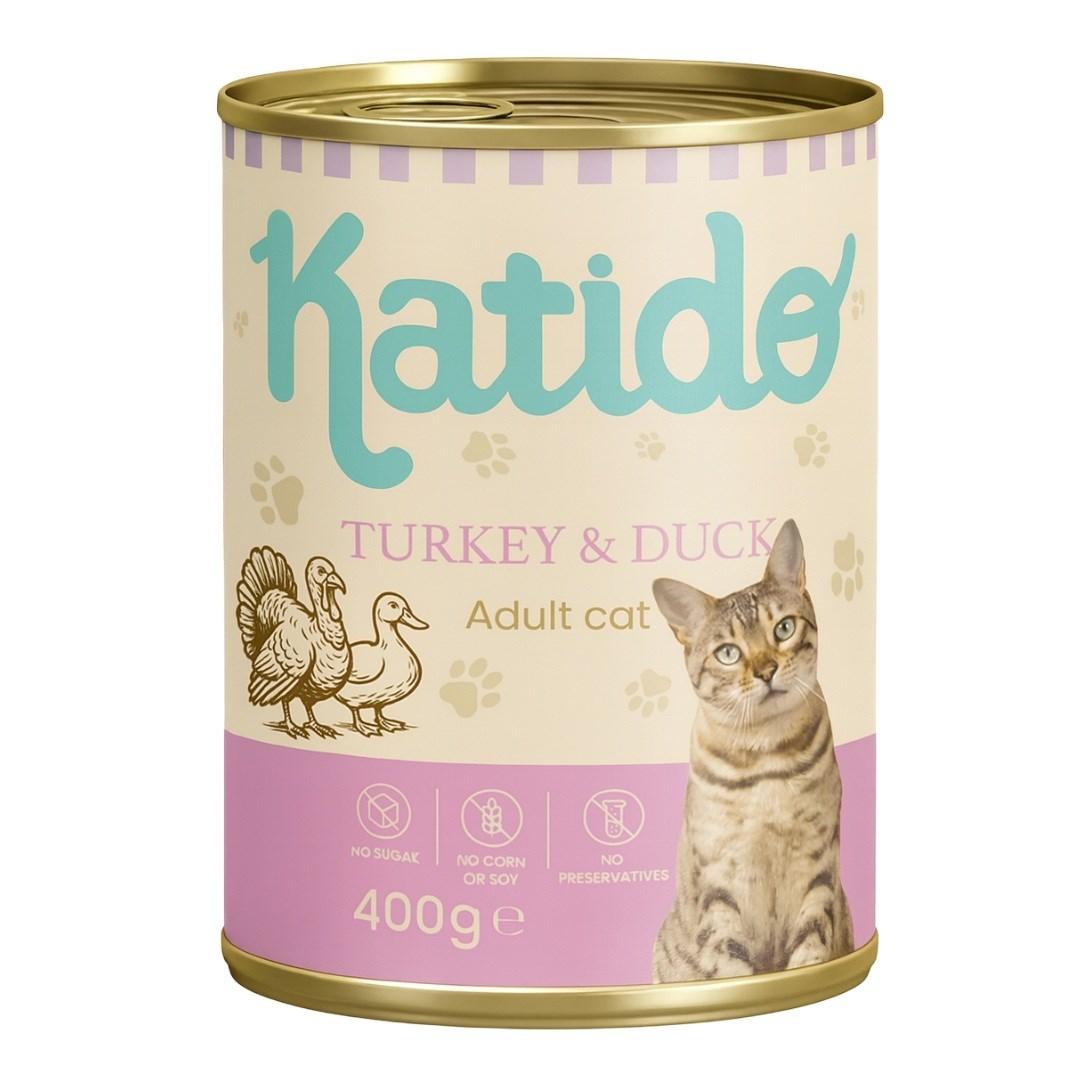 Katido vådfoder til kat – Kalkun & and, 400 g