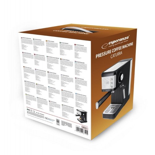 Esperanza EKC011 espressomaskine – 1,8 l, 20 bar, sort