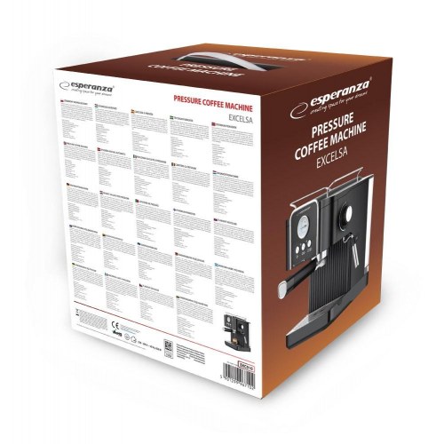 Esperanza EKC010 espressomaskine 1,8 l – 20 bar, mælkeskummer
