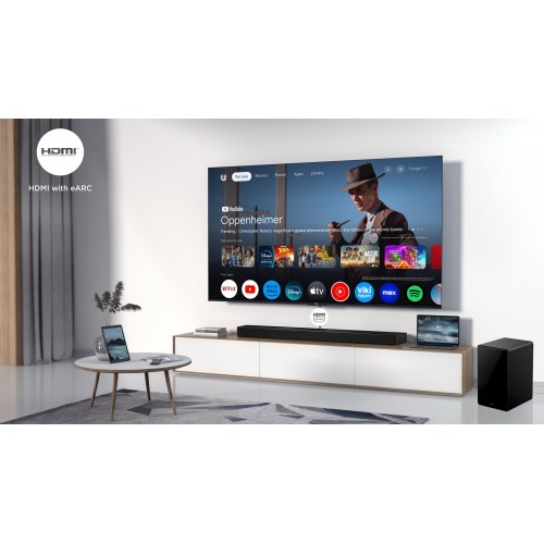 TCL Q75H 5.1.2 soundbar med Dolby Atmos, Ray·Danz og trådløs subwoofer