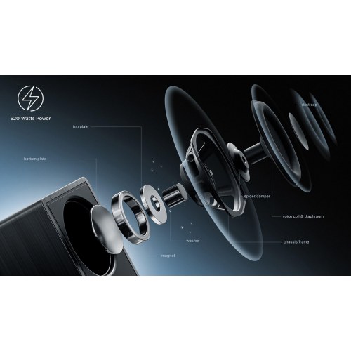 TCL Q75H 5.1.2 soundbar med Dolby Atmos, Ray·Danz og trådløs subwoofer