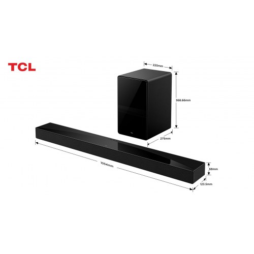 TCL Q75H 5.1.2 soundbar med Dolby Atmos, Ray·Danz og trådløs subwoofer