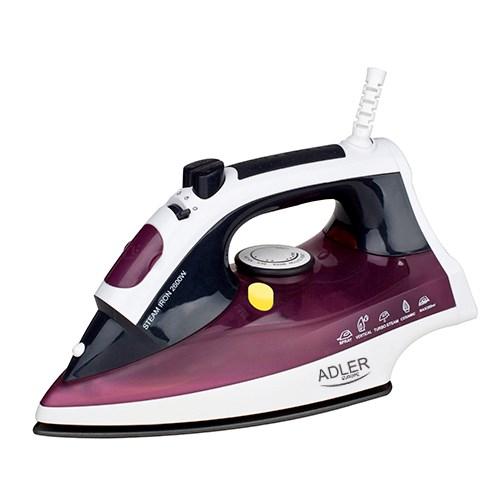 Adler AD 5022 damp- og tørstrygjern – keramisk sål, lilla, 2.200 W billede