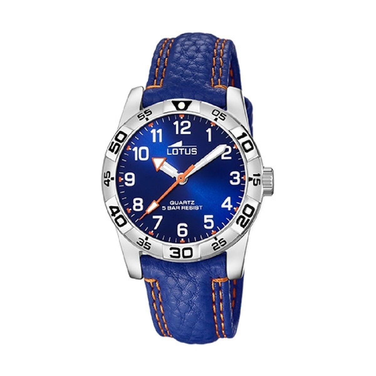 Lotus 18665/2 herreur - blå læderrem, Ø 34 mm