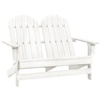 2-personers Adirondack-havestol massivt grantræ hvid