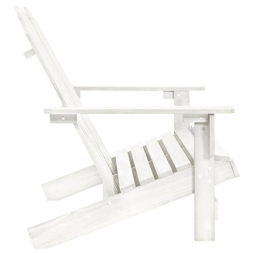 2-personers Adirondack-havestol massivt grantræ hvid