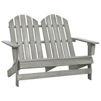 2-personers Adirondack-havestol massivt grantræ grå