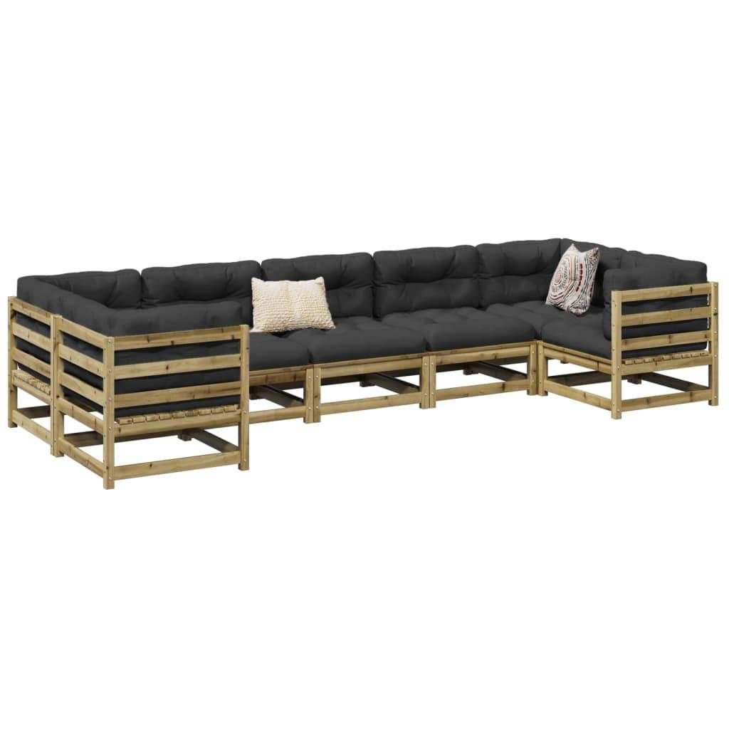 Sofasæt til haven 7 dele imprægneret fyrretræ