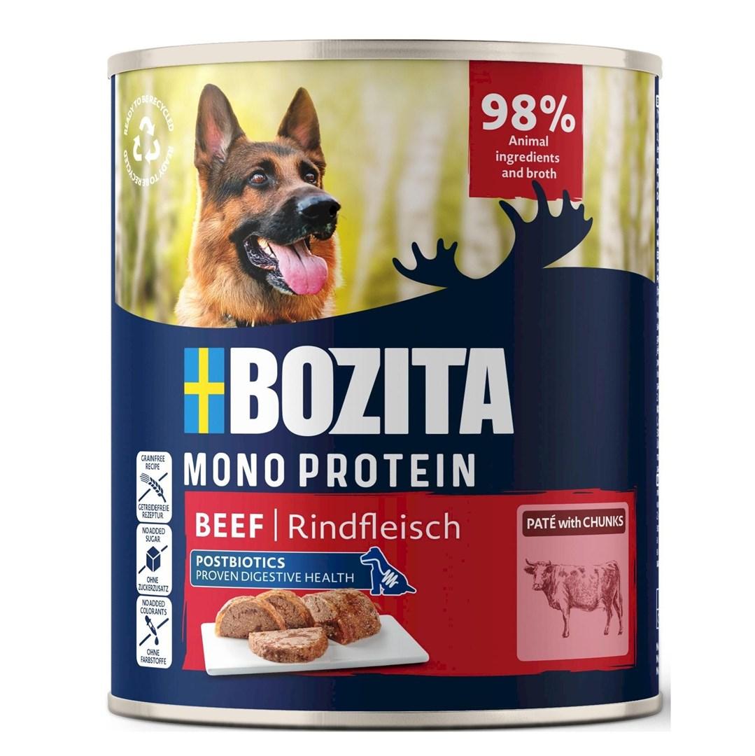Bozita Mono Protein Paté med oksekød - vådfoder til hund, 800 g